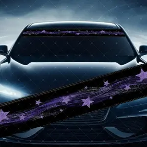 Romantic Stars Car Windshield Sticker, Decorative Vinyl Decal, Scratch Cover Waterproof UV Protection, Suitable for All Cars