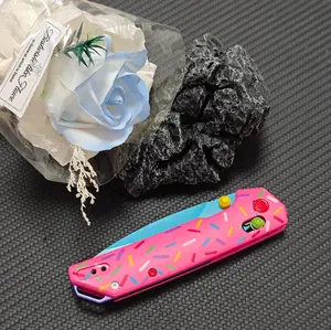 2038 Donut Outdoor Folding Knife | Aluminum Alloy Handle EDC Utility Tool for Camping, Hiking, Daily Carry, 21cm Lightweight Portable Multi Tool