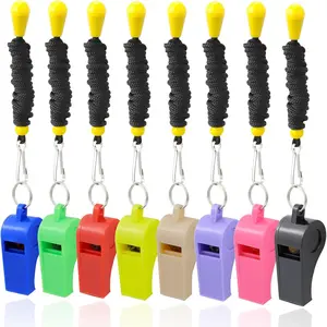 Whistle, 8 Pack Plastic Whistles for Coahes, Loud Crisp Sound Sports Whistle Whistle, Ideal for Coach, Referee, Teachers, Lifeguard, School, Soccer