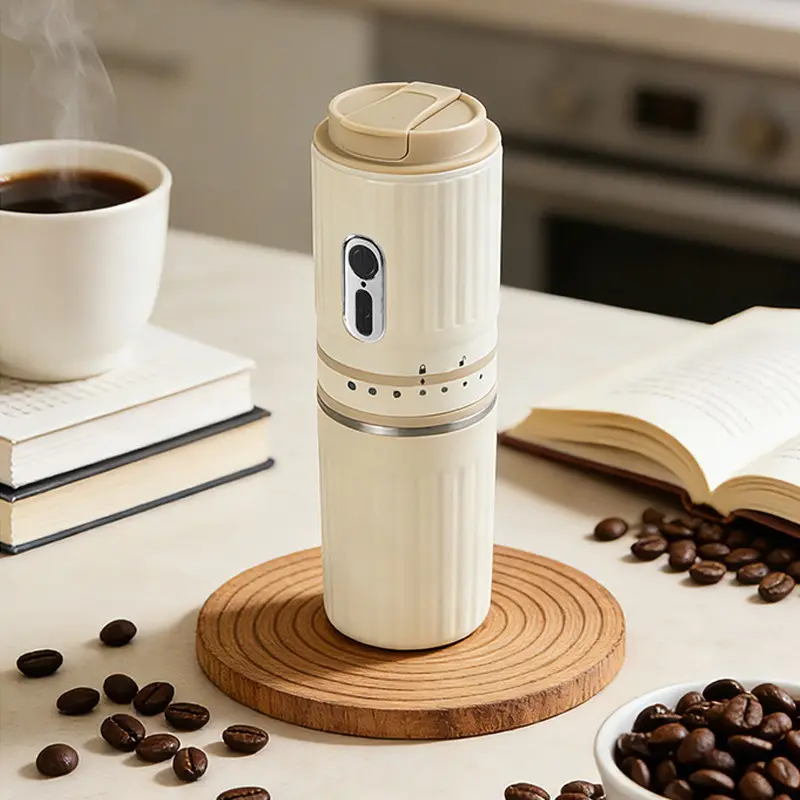 Portable Coffee Maker, All-in-one Pour Over Coffee Maker, Camping Coffee Makers Travel Mini Coffee Maker, Portable Travel Coffee Maker with Grinder, Personal Cordless Travel Coffee Maker for Car, Camping and Home, Travel Coffee Machine