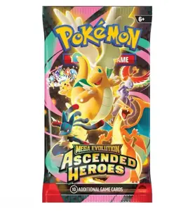 Pokemon Mega Evolution Ascended Heroes Booster Pack - 10 Additional Game Cards for Collectors and Players - Exciting Unboxing Experience