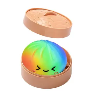 Colorful Surprise Dumpling Squashy, Kawaii Squishies -Mystery Bun Fidget Toy Soft TPR Material Stress ReliefSensory Toy | Perfect for Kids Gift Exchanges, Easter &Spring Basket Gift