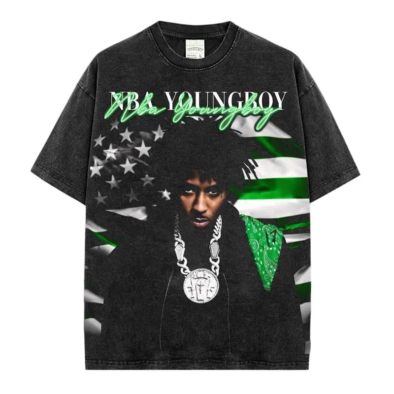 MASA YoungBoy Tour T-shirt V52 Premium 100% Cotton Acid Wash 4KTrey Lil Top Rap Fans cool Shirt Streetwear Hiphop T-shirt Music Lovers