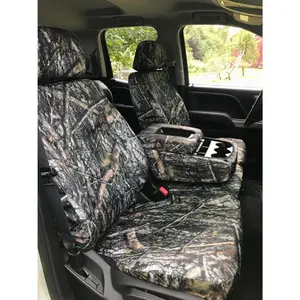 Seat Cover, C1143-NCLC, Waterproof New Hidden Camouflage Endura Compatible with 2014-2019 and 2020 Classic Chevrolet Silverado and GMC Sierra Front 40/20/40 Split Bench Seat, with Open Console
