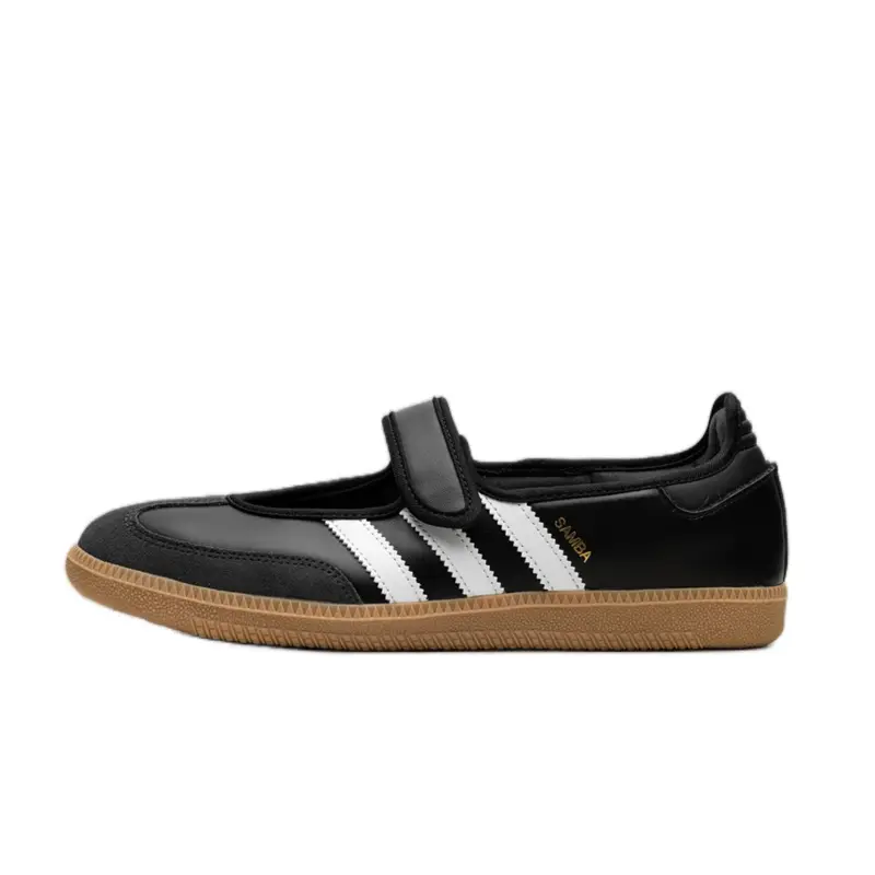 Adidas Women's Samba Jane Sneaker with Leather Upper - Black, White & Gum, Comfortable Walking Shoes for a Feminine Look, Sports Shoes, Trainer, Casual Walking Sneakers, Athletic, Footwear, Classic, Sleek, Closed, Sambas Shoes