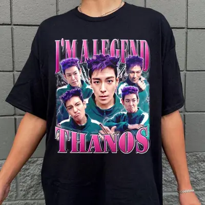 イカゲーム T.O.P THANOS T-shirt Mサイズ 白/黒 Thanos T Shirt