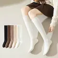 Women's 5-Pair Thick Cute Slim-Fit Solid Color Calf Boot Socks with Side Stripes, Textured Casual Lady Socks, Baroque Glamorous Funky Fashion Basics, Machine Washable Fall-Winter Necessities,sohochic
