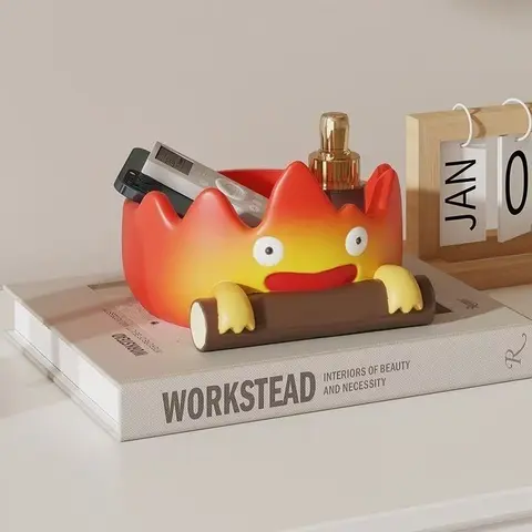 Cartoon Storage Tray, Flame Design Entryway Key Holder, Student Desk Decor, Tabletop Display Decoration, Cute Organizer for Home and Office, Cute Desk Accessories, Fun Desk Accessories