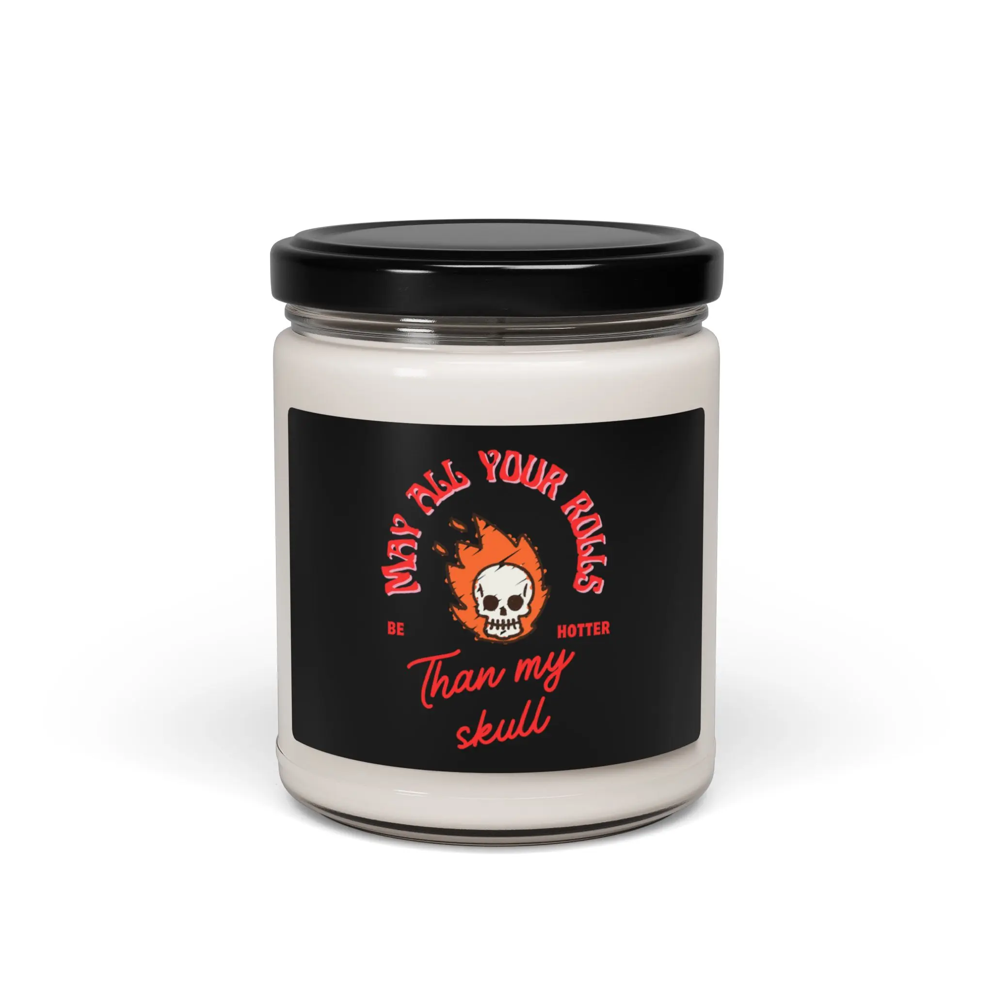 Flame Skull Dungeons and Dragons Candle Gift, Dungeon Master Present, Tabletop Roleplaying Decor, Fantasy Soy Candle, D&D Player Accessories