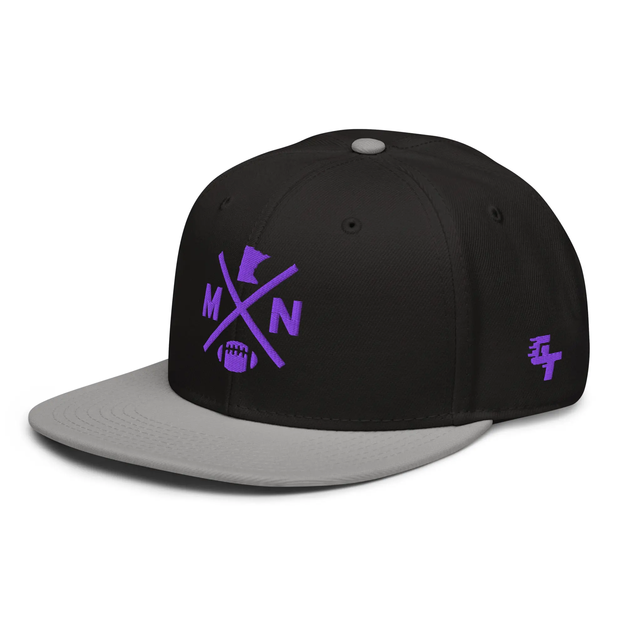 Minnesota Football Retro MN Cross Snapback Hat Baseball Cap