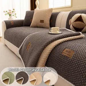 Luxury Thick couch Cover, 1 PC Soft Textured Couch Seat Pad, Non-Slip Washable Sofa Protector Mat, Pet-Friendly Modern Sofa Cover for Sectional, Loveseat & 3-Seater Couch, Sofa Couch Covers