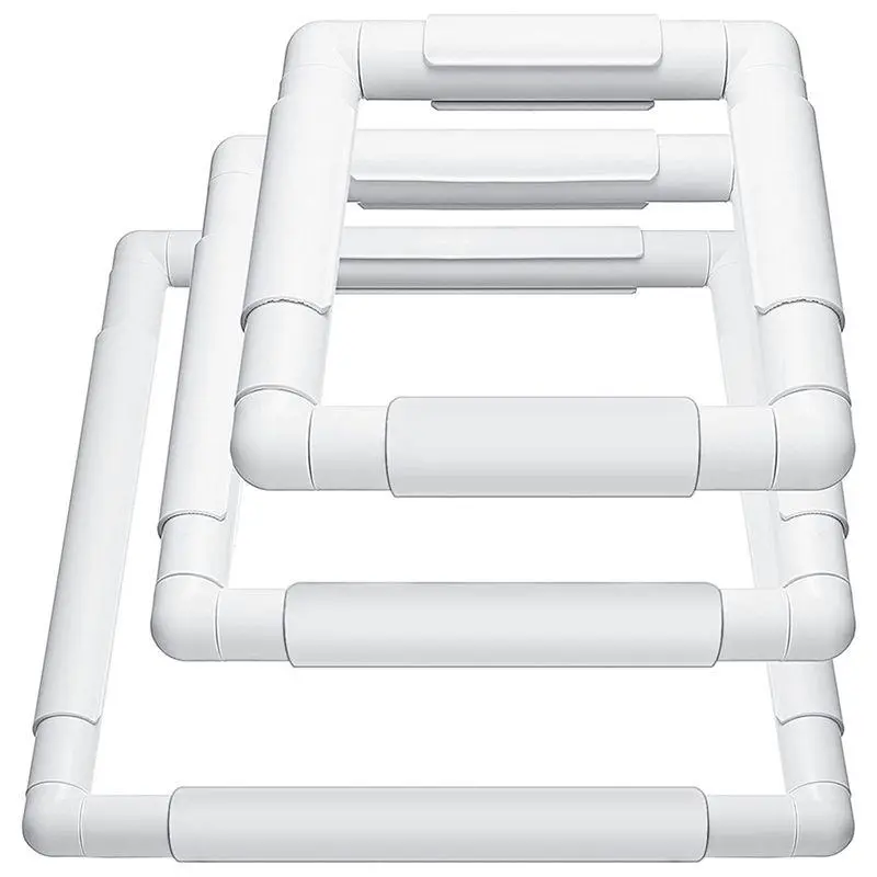 Square Embroidery Hoop Frames White Rectangular Hoop Embroidery Snap Frame DIY Sewing Tools for Quilting Silk-Painting