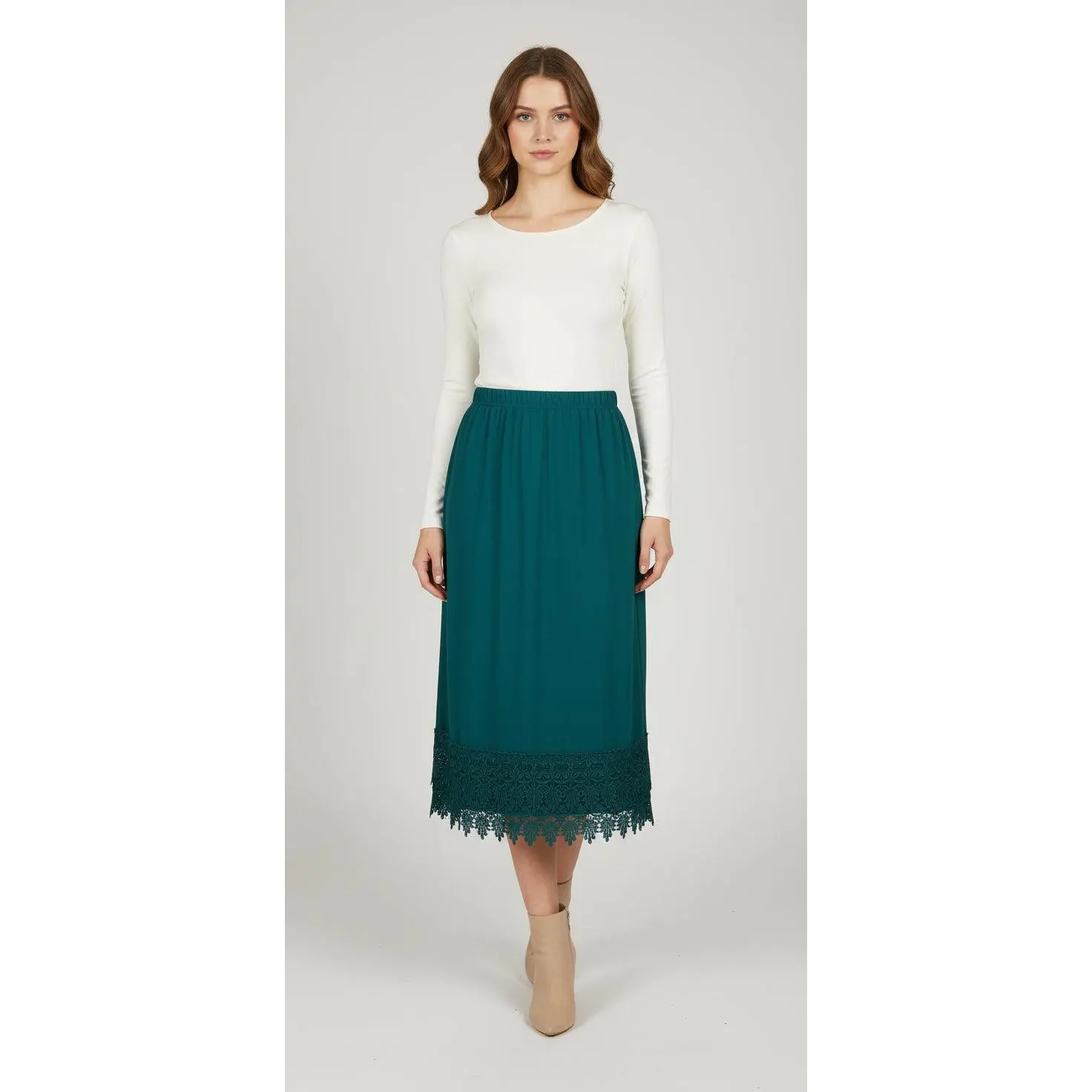 Green Crochet Bottom Skirt