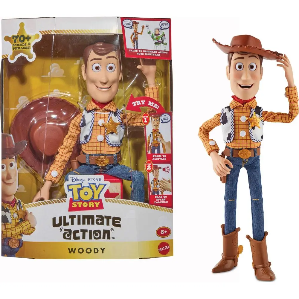 Disney and Pixar Toy Story 5 Ultimate Action Woody Figure Simple & Animated Mode 16" Posable