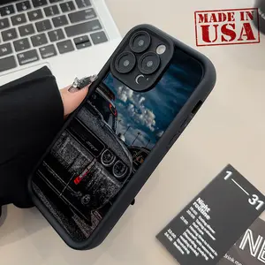 Dark Car Pattern Phone Case for iPhone 16 15 14 Pro Max 13 12 11 XR E XS Plus Shockproof Full Camera Protection Durable slim Silicone Cover