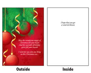 Christmas Wishes: Secret Scrooge Mean Greeting Card