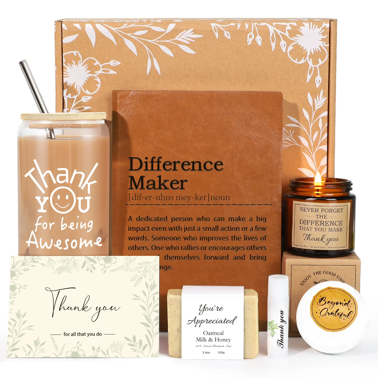 Thank You Gifts for Women, Employee Appreciation Gifts, Appreciation Gifts for Coworkers Employees with Difference Maker Journal, Difference Maker Gifts, Mentor Teacher Appreciation Gifts, Leader Gift