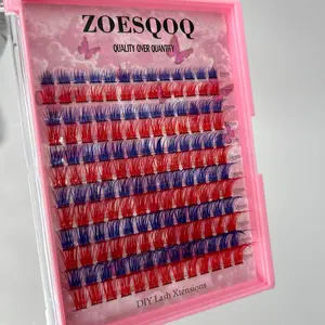 ZoesQOQ Color Xtentions - Colorful Upgrade - Natural Material - Plant Fiber - Varying Lengths - 8mm-20mm - Lash, Eyelashes