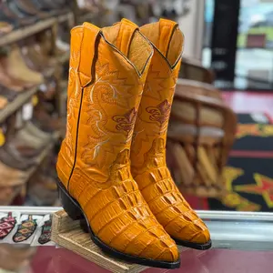 Crocodile Print Western Boots Buttercup J-Toe