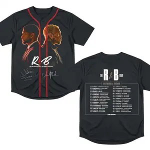 Raymond & Brown Tour 2026 Baseball Jersey,  Raymond R&B Concert Tee, Gift For Fan