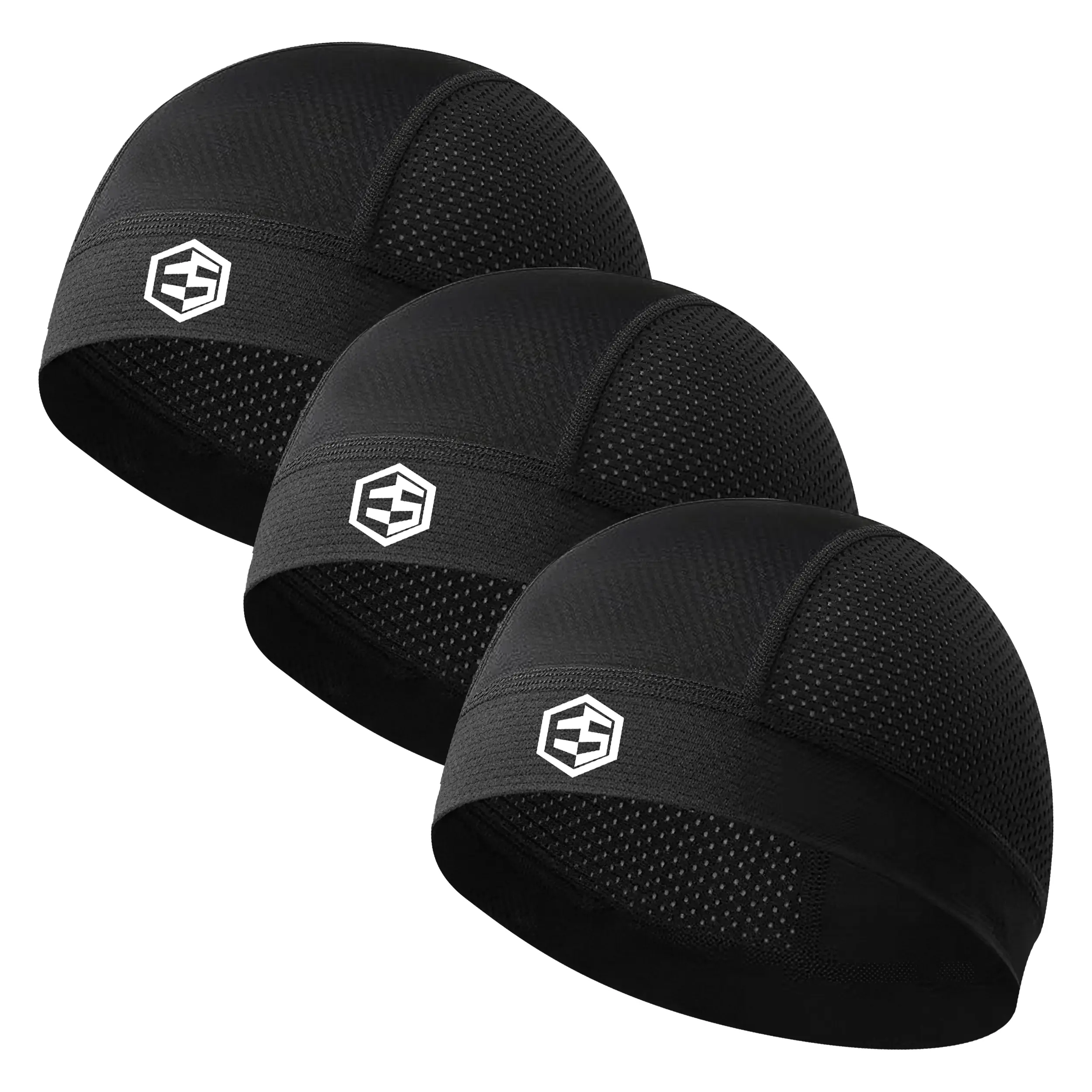 【Summer Cycling Essentials】Cooling Helmet Liner Skull Cap - Breathable Mesh Sweat Wicking Hat for Cycling, Construction Hard Hats 3 pieces per pack, 6 pieces per pack