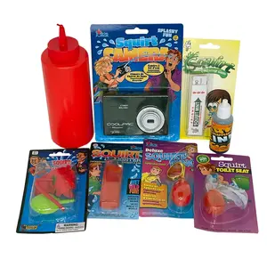 Clown Squirt Prank Kit - Ultimate Prank Set with Squirt Camera, Disappearing Ink, Squirting Catsup, Flower, Lighter, Gum, Ring & Toilet Seat Squirter for Hilarious Fun