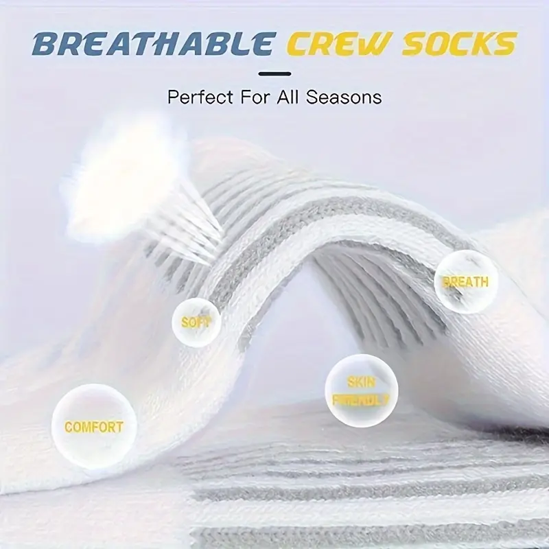 12 Pairs, Long Socks, Basketball Mid-Calf Socks (Black 6 Pairs, Gray 3 Pairs, White 3 Pairs) Autumn and Winter Men's Long Socks US7-10.5
