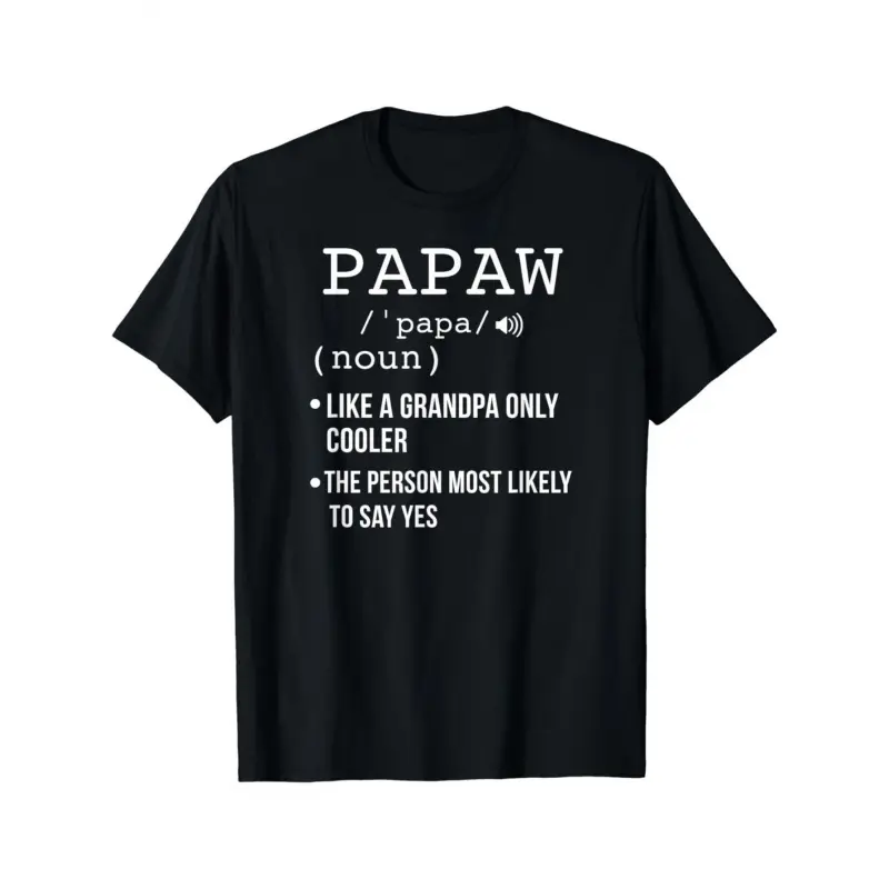 Men's Casual Round Neck Short-Sleeve Papaw Gift T-Shirt from Grand, Funny Menswear Top