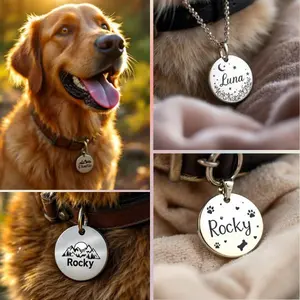 Dog Tag Dog Collar Tag Personalized Cat Tag Custom Cat Collar Tag Cat ID Tag Dog ID Tag Dog Name Tag Engraved Pet Tag
