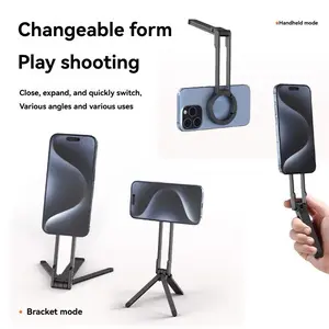 Magsafe Magnetic Phone Stand, Multi-Functional Tripod for Photography and Live Streaming, Portable Aluminum Desktop Mount