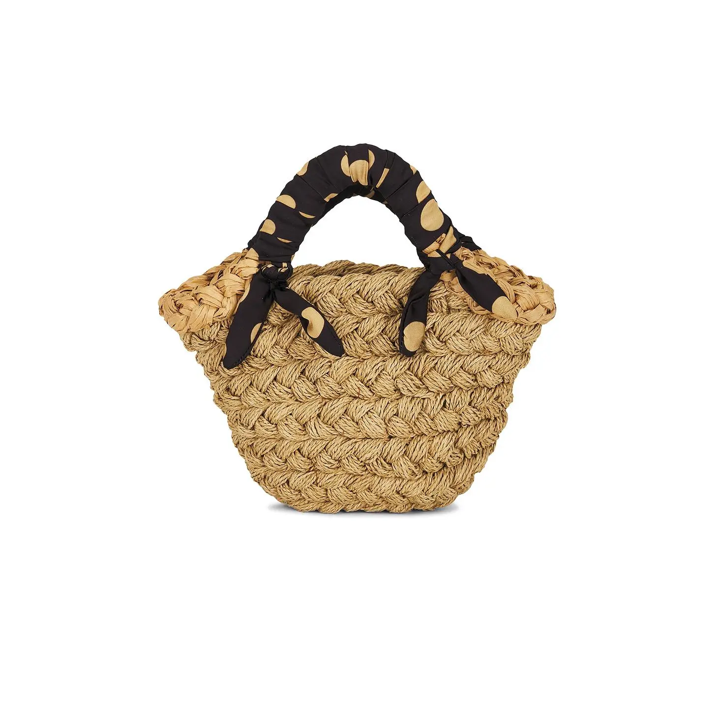 SIMONMILLER Twilly Basket Bag in Polka Dot & Natural