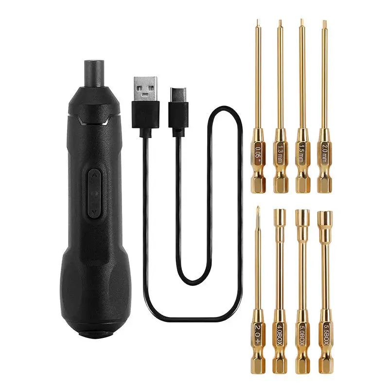 INJORA Mini Cordless Electric Screwdriver Set for 1/18 1/24 RC Crawler