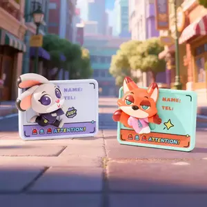 miniso Zootopia Super Citizen Pass Blind Box Magnetic Refrigerator Sticker Judy Nick Zootopia Disney