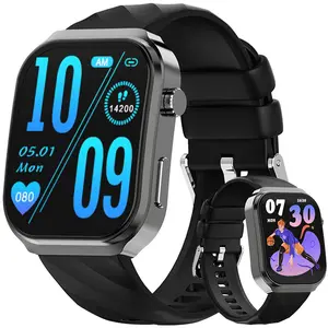 Premium Smart Watch 2.2 Inch Curved HD Display Bluetooth Calling Built in Voice Assistant Heart Rate Blood Oxygen Sleep Tracking Sports Fitness Watch for Running Cycling Gym