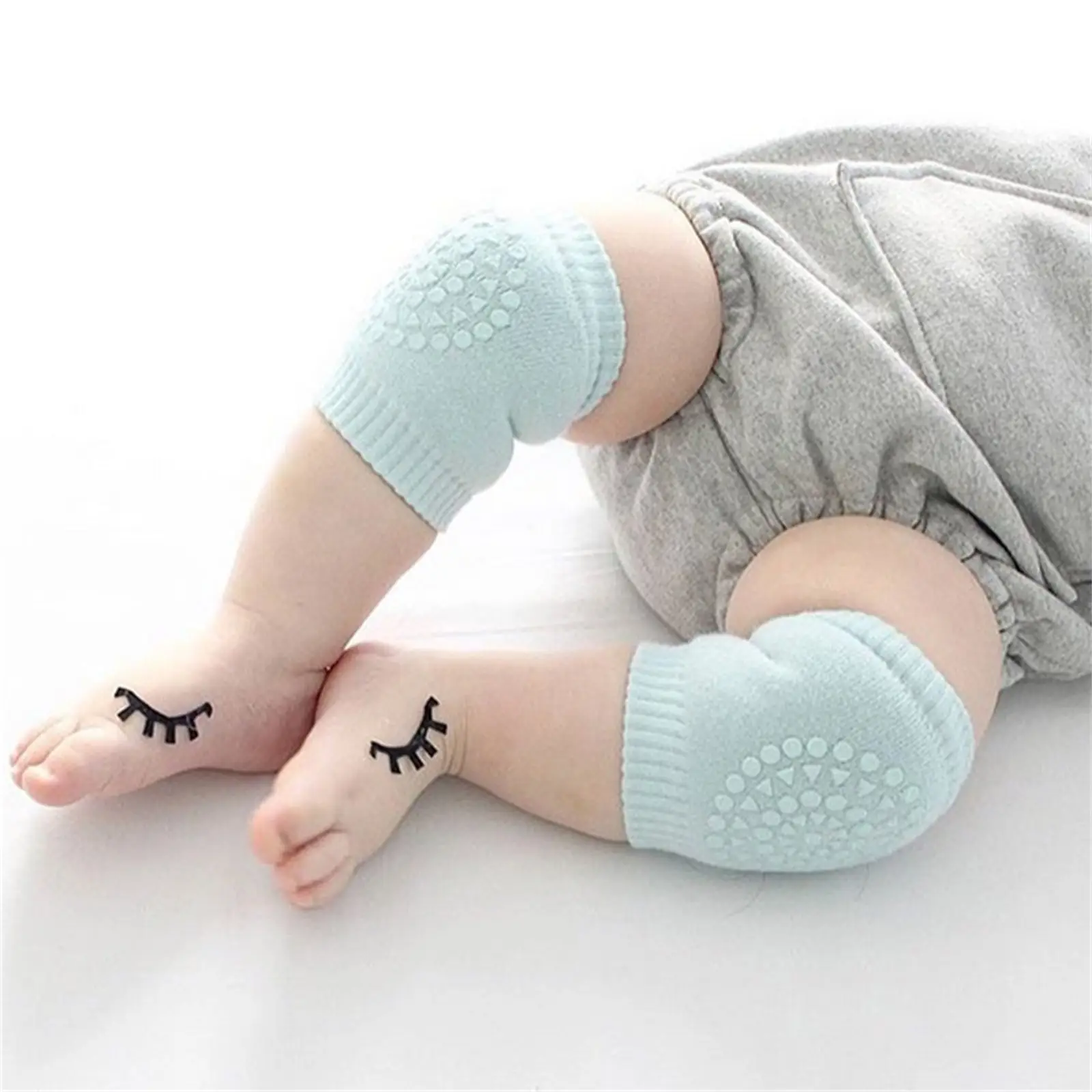Baby Knee Pads Soft Breathable Knee Protectors Anti-Slip Stretchy Toddler Walker Kneepads for Crawling Cozy Cotton