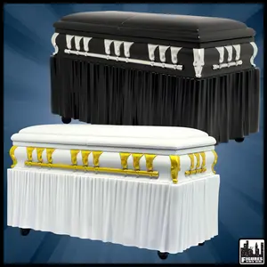 Set of 2 Deluxe Caskets for WWE & AEW Wrestling Action Figures with Removable Base