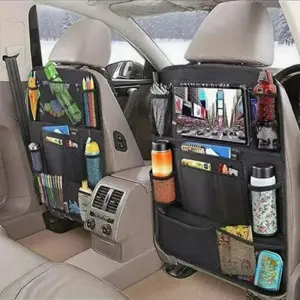 two Pack ten Pocket Car Seat Back Organizers with Headrest Storage  Thickened Compartments & Mesh Pockets  Ideal for Road Trips Commuting, Sundries, Books and Snacks  Fits All Vehicles & SUVs, Car Accessories