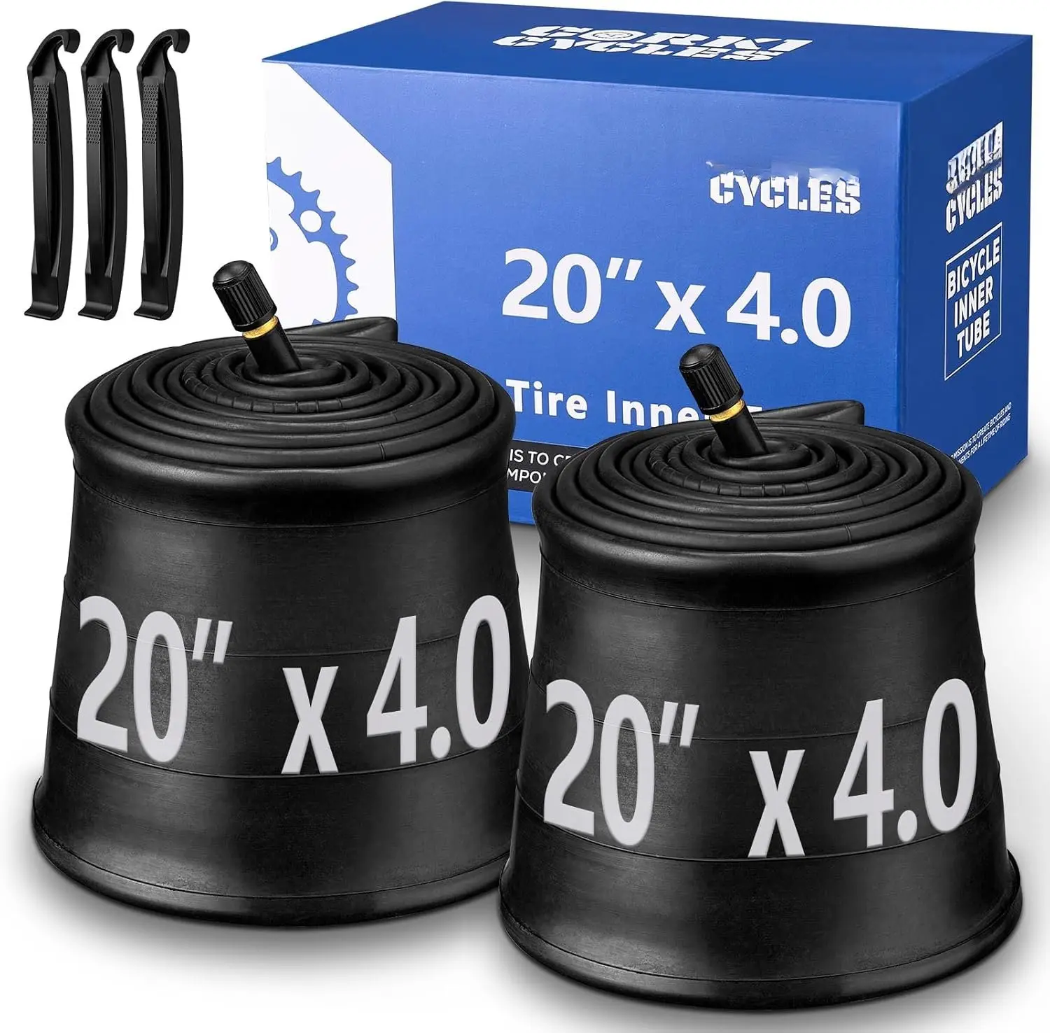 Cycles  Tire Tube 20x3.0 20x3.5 20x4.0 with 32mm Schrader Valve Heavy Duty Butyl Rubber 20 Inch  Inner Tubes for E-Bikes BMX Folding Bicycles - 2 Pack