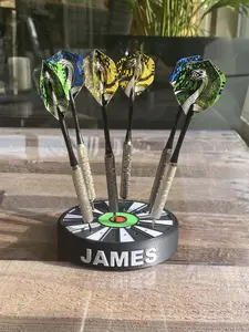 Personalized 3D Printed Dart Holder with Name | Custom Dart Wall Holder | Dart Organizer Rack | Gift for Dart Players