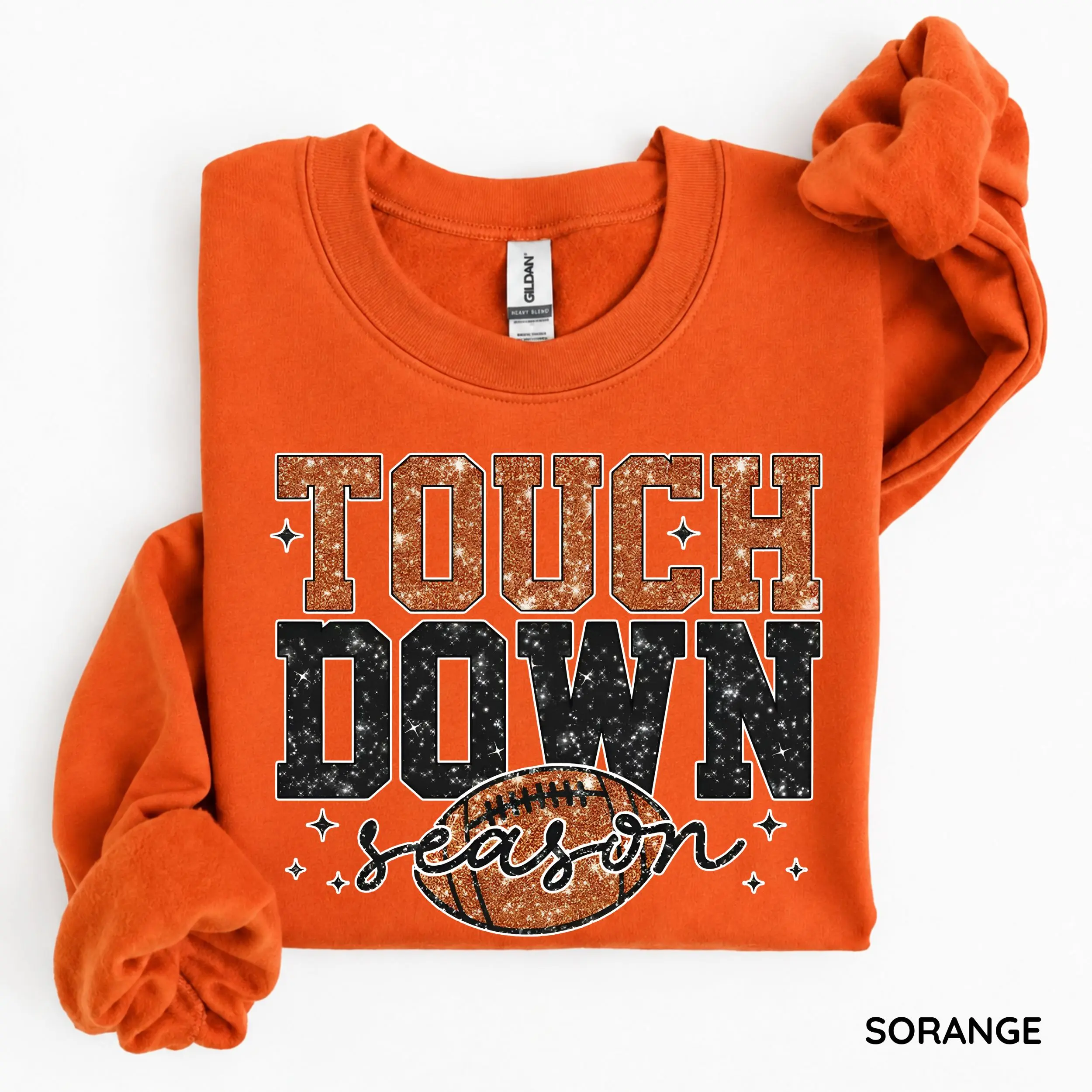 [PRINTED] Touch Down Season Sweatshirt, Game Day Shirt For Mom, Football Mom Sweater, Football Lover Gift, American Football Shirt, Sports Mom Sweatshirt Gift For Women