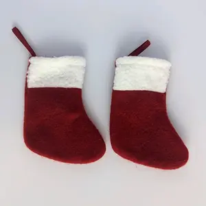 2-Pack of Felt Mini Christmas Stockings for 18" Dolls
