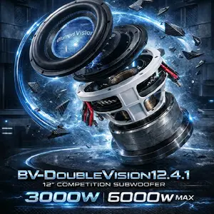 Blurred Vision BV-DoubleVision 12.4.D1 — 12" High-Excursion 4" 8 Layer Coil 6000 Watt Competition Subwoofer