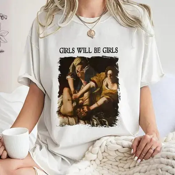 Alix Earle Tshirt, Girls Will Be Girls Tee, Top Womenswear Streetwear Short Sleeve Crewneck Casual Tshirt, Unisex TShirt, Breathable Soft Cotton Tee.