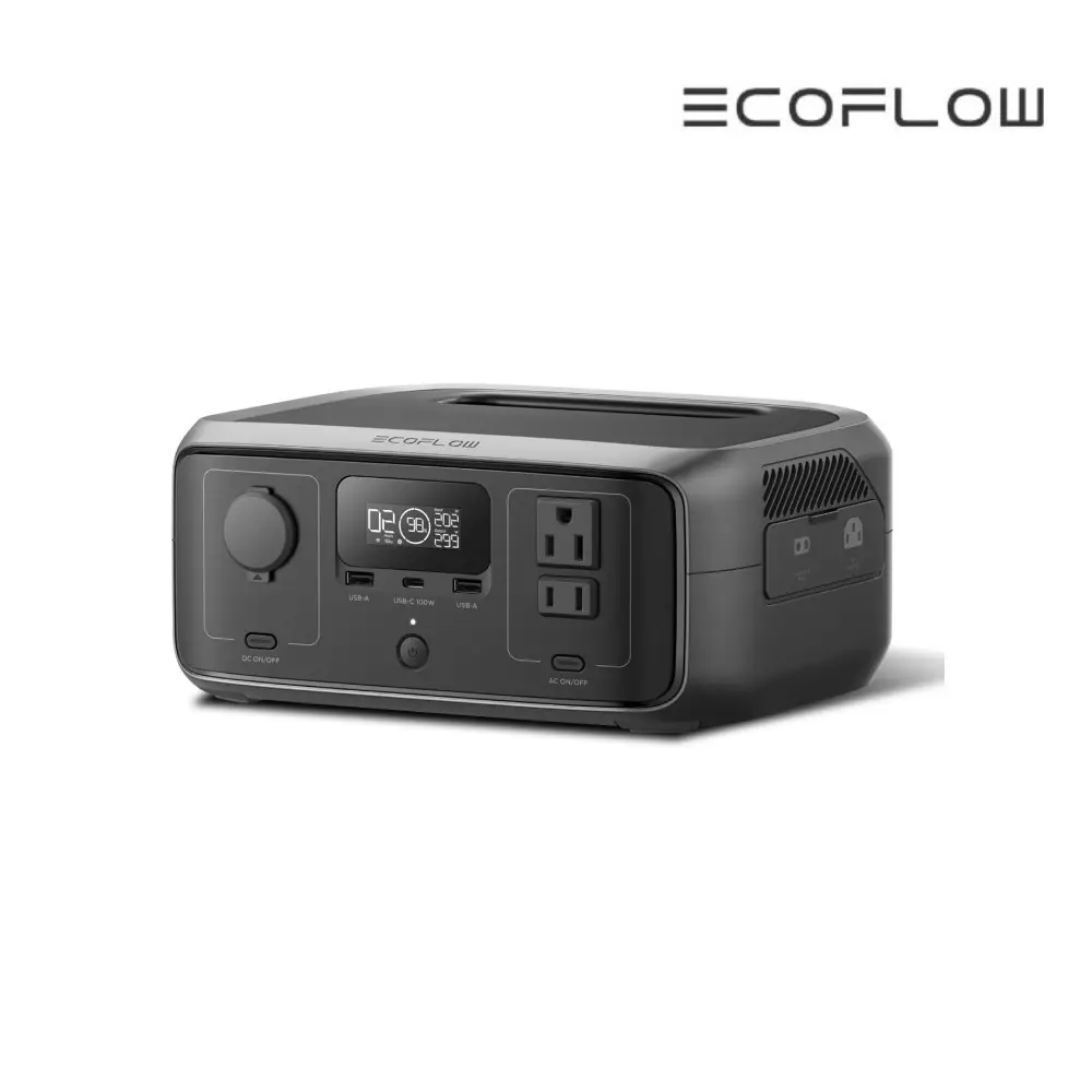 [Separate Shipping]ECOFLOW Portable Power Station, RIVER 3 230Wh LiFePO4 Battery Power Station, 300W Up to 600W AC Output, <20 MS UPS & <30 dB, 1Hr Fa