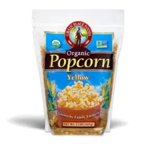 Organic Yellow Popcorn Kernels | 5 lb | Non-GMO | Grain Place Foods