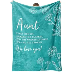 Eyesoul Aunt Gifts, Aunt Birthday Gifts, Auntie Gift Ideas, Gifts for Aunts from Niece Nephew, to My Aunts Throw Blanket