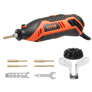 VEVOR Electric Chainsaw Sharpener Kit,  35000RPM Electric Handheld Saw Chain Blade Sharpener, 6 Speeds Professional Chain Saw Sharpener Tool with 4 Titanium-Plated Sharpening Wheels, Angle Attachment