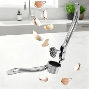 Garlic Press Crusher Mincer Tool - Dishwasher Safe & Rust Proof, Easy-Squeeze Garlic Smasher with Ergonomic Handle