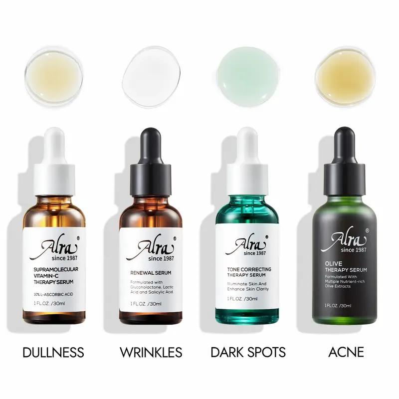 Alra Facial Serum,Vitamin C&Dark Spot & Acne Treatment,Hydrating Face Oil,Gentle Firming, Wrinkle Smoothing, Tone Correcting Essence for Radiant Skin