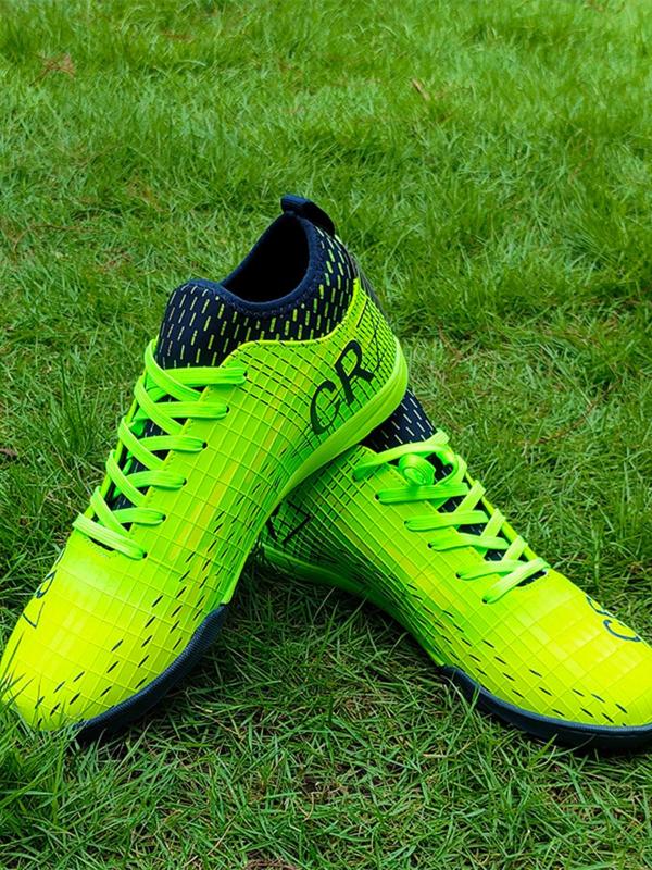 Unisex's Letter Print Low Top Spike Football Shoes, Soccer Shoes, Breathable Comfortable Football Cleats, Football Training Shoes, Football Boots for All Seasons